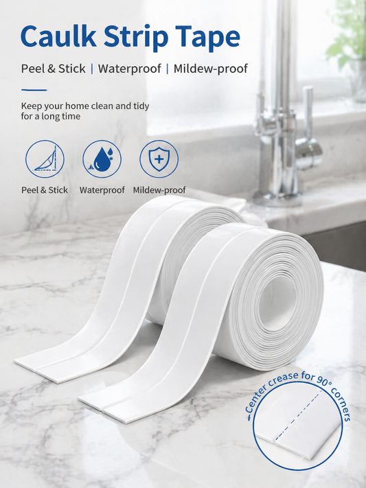 ✨Waterproof Caulk Tape Fills Ugly Gaps in Minutes and Makes Your Kitchen & Bathroom Look Clean Like Brand New.