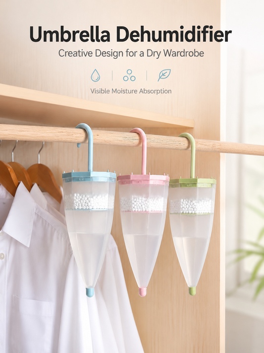 🔥Umbrella Hanging Dehumidifier｜Keep Wardrobe Dry & Clothes Mold-Free