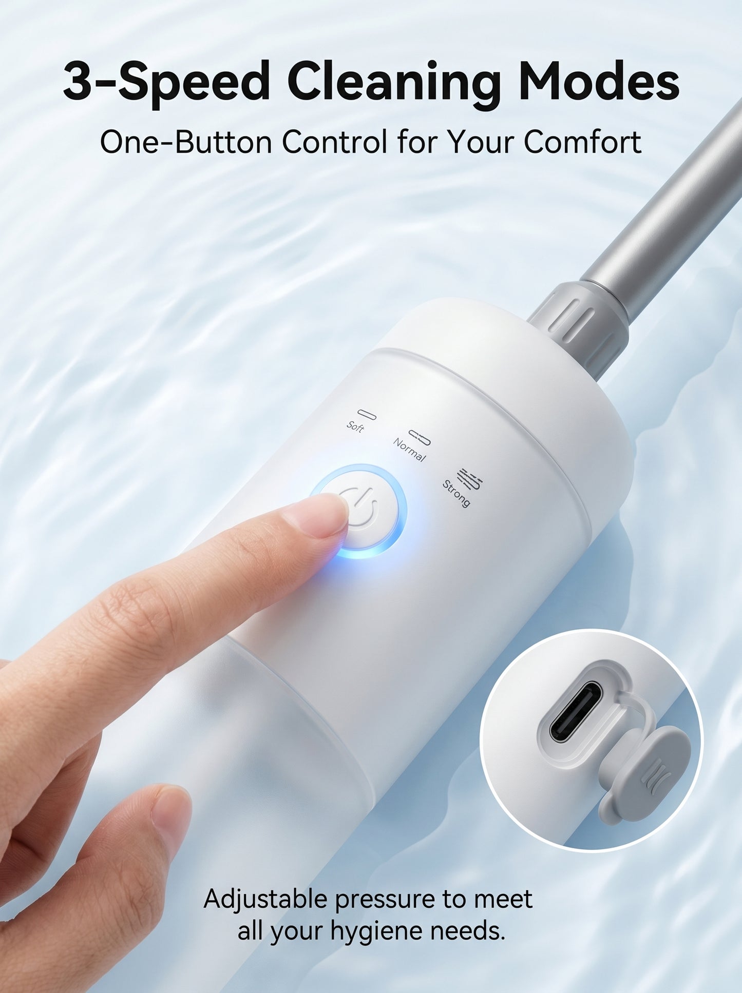 Postpartum, Infant & Elderly Care Bidet Sprayer | Adjustable Water Pressure, Waterproof & Portable
