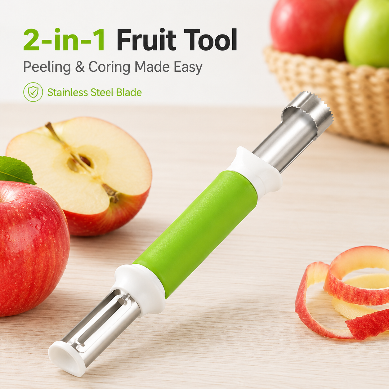 🍎2-in-1 Apple Corer & Peeler – The Kitchen Gadget Everyone Is Obsessed With
