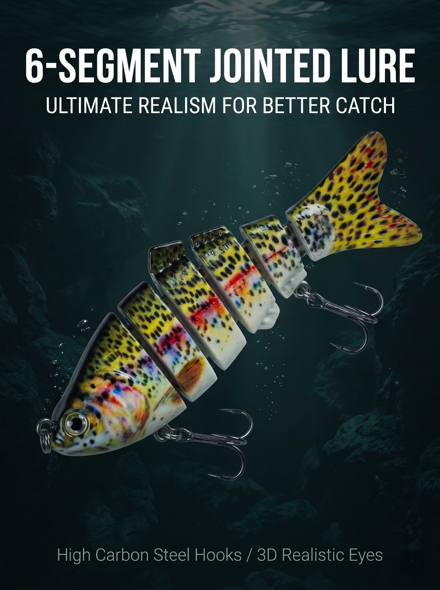 🔥5-piece set of 6-section multi-joint lures | Realistic swimming action to help you catch big fish