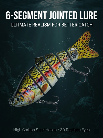 🔥5-piece set of 6-section multi-joint lures | Realistic swimming action to help you catch big fish