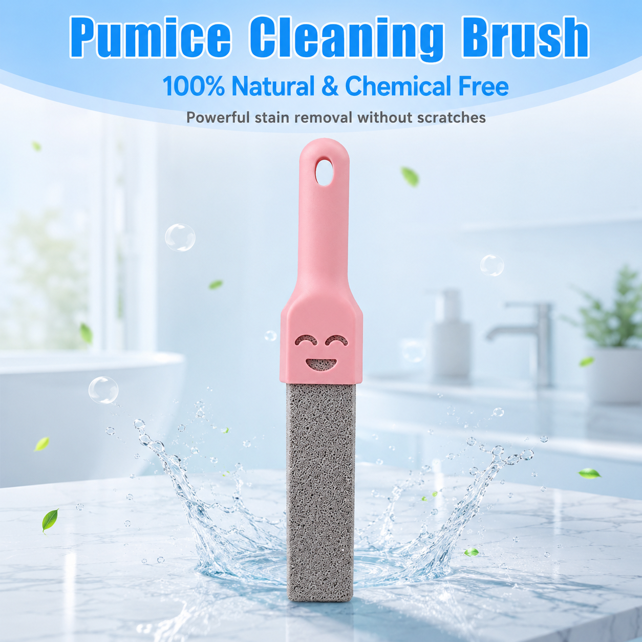 ✨Remove Stubborn Toilet Rings & Hard Water Stains in Minutes – 5 Pack Pumice Stone Cleaner with Extra Long Handle✨