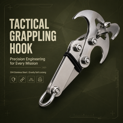 🪝 The Ultimate Outdoor Survival Grappling Hook – Compact, Strong & Multi-Purpose