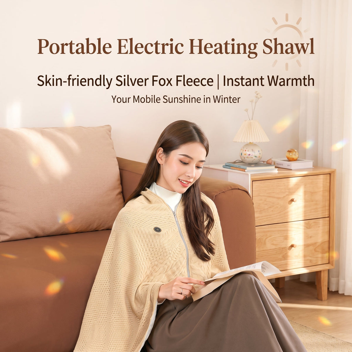 🔥 Free Shipping,Last Day 50% Off!🔥Portable USB Electric Heated Blanket Perfect for Outdoors or the Office. Use as a Single-Person Throw, Wrap, or Lap Blanket.