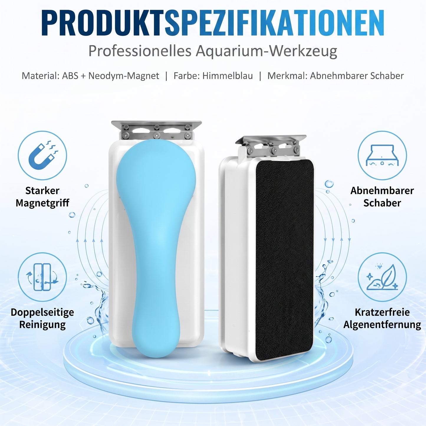 🐠 Halten Sie Ihr Aquarium Kristallklar mit Diesem Leistungsstarken Magnetischen Scheibenreiniger