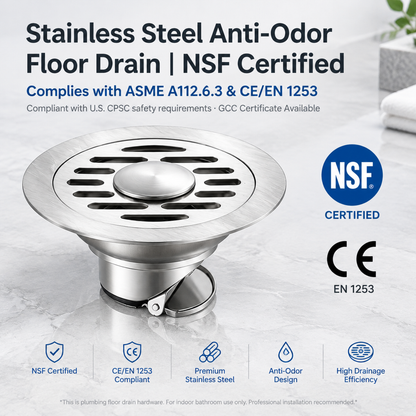 💥50% OFF 🛁Thickened Stainless Steel Anti-Odor & Anti-Pest Floor Drain