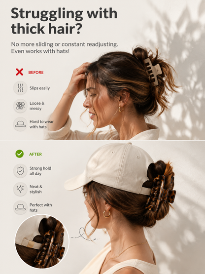 🔥Minimalist Hollow Square Hair Accessory For Women