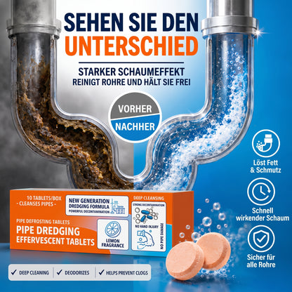 🚿 Schnell wirkende Brausetabletten zur Abflussreinigung – Beseitigt sofort hartnäckige Verstopfungen und Gerüche.