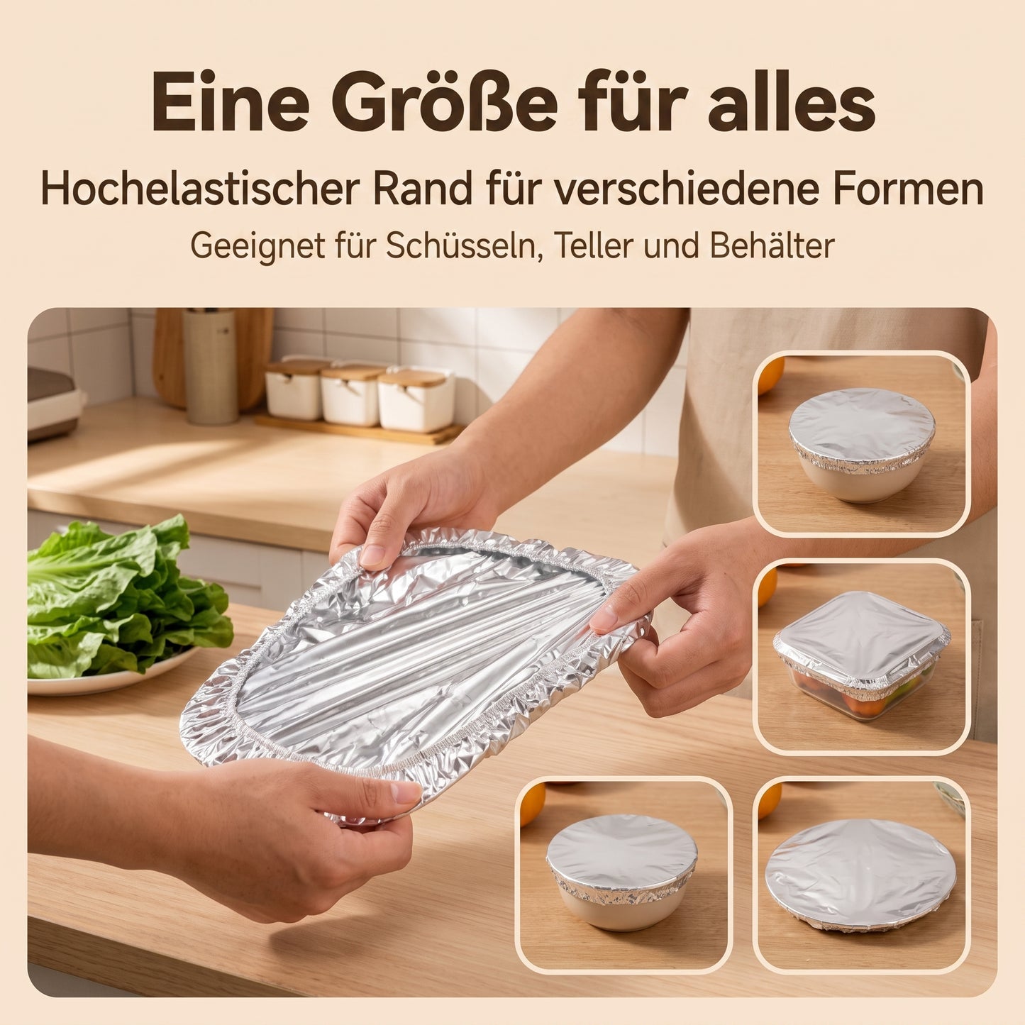 🔥Wiederverwendbare, isolierende Lebensmittelabdeckungen aus Aluminiumfolie – Halten Sie Speisen warm, frisch und geschützt