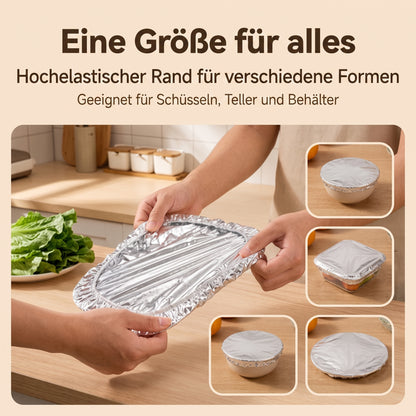 🔥Wiederverwendbare, isolierende Lebensmittelabdeckungen aus Aluminiumfolie – Halten Sie Speisen warm, frisch und geschützt