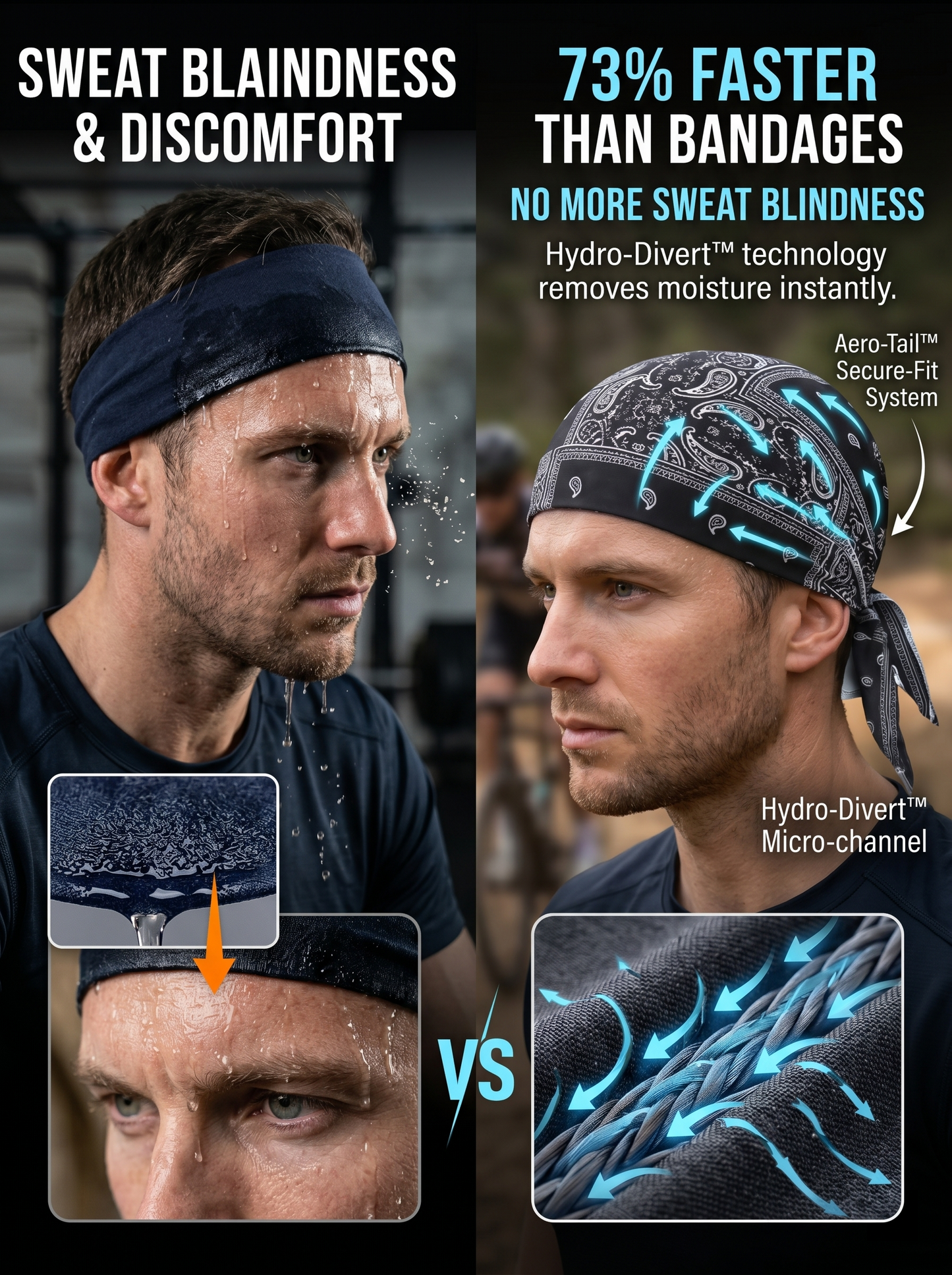 🔥50% OFF Today🔥 Classic Paisley Head Wrap Soft Elastic Sweat Wicking Headwear
