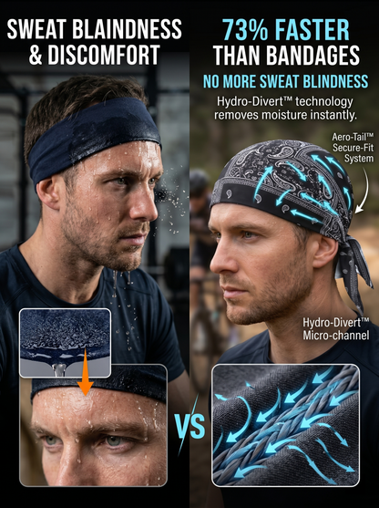 🔥50% OFF Today🔥 Classic Paisley Head Wrap Soft Elastic Sweat Wicking Headwear
