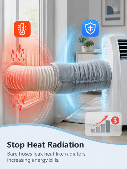🔥Stop Heat Leaks｜Portable AC Exhaust Hose Insulation Cover