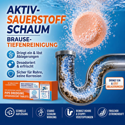 🚿 Schnell wirkende Brausetabletten zur Abflussreinigung – Beseitigt sofort hartnäckige Verstopfungen und Gerüche.