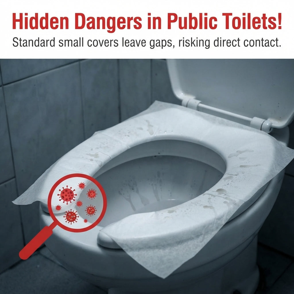 🚽Full Coverage Waterproof Disposable Toilet Seat Covers