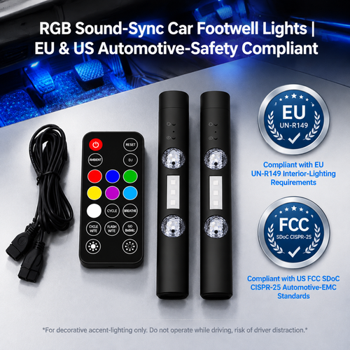 💥50% OFF 🚗💡Multicolor Sound-Activated Car Interior Ambient Lights