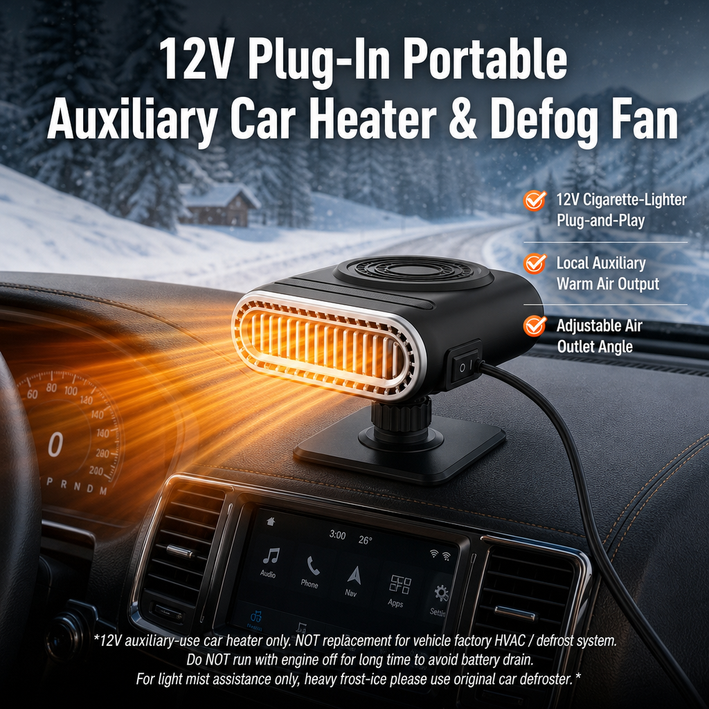 ⏳🔥LIMITED-TIME 50% OFF! Portable 2-in-1 car fan with heating function ...