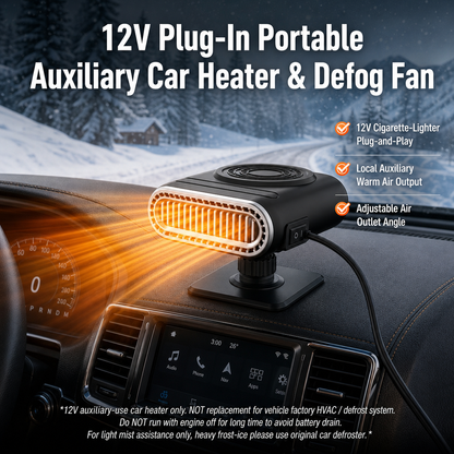 ⏳🔥LIMITED-TIME 50% OFF! Portable 2-in-1 car fan with heating function