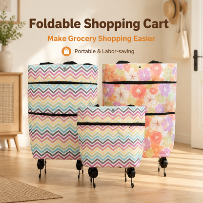 🔥 Limited Time 50% OFF 🛒 2-in-1 Foldable Grocery Bag & Rolling Cart