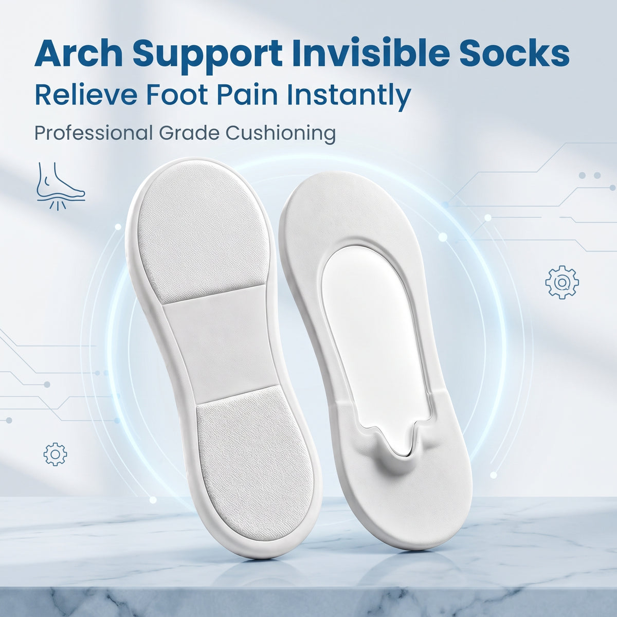 🧦6/10/20pairs Cushioned No-Show Socks with Padded Support Cushioned socks For Seniors