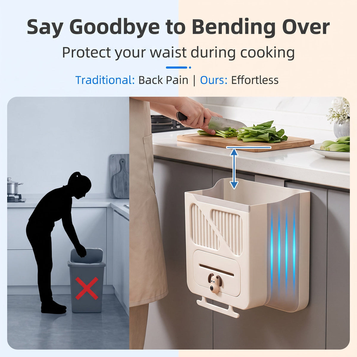 🎉Best Seller! Foldable Hanging Kitchen Trash Can