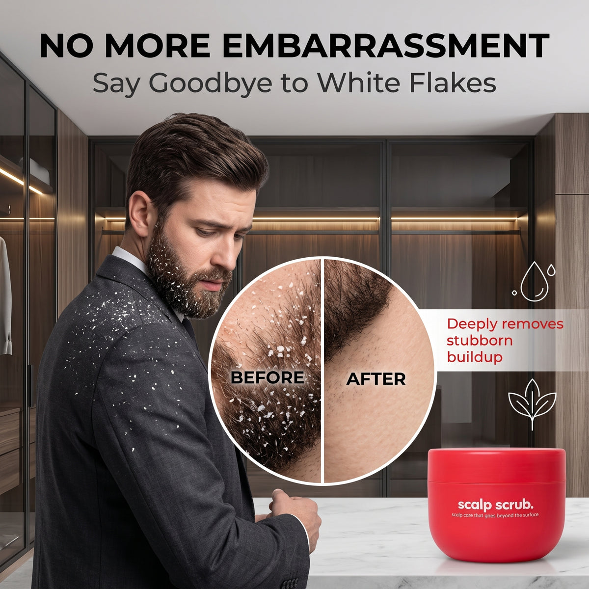 🔥 Professional-Grade Exfoliating Scrub—A 2-in-1 Treatment For The Scalp And The Skin Beneath The Beard.