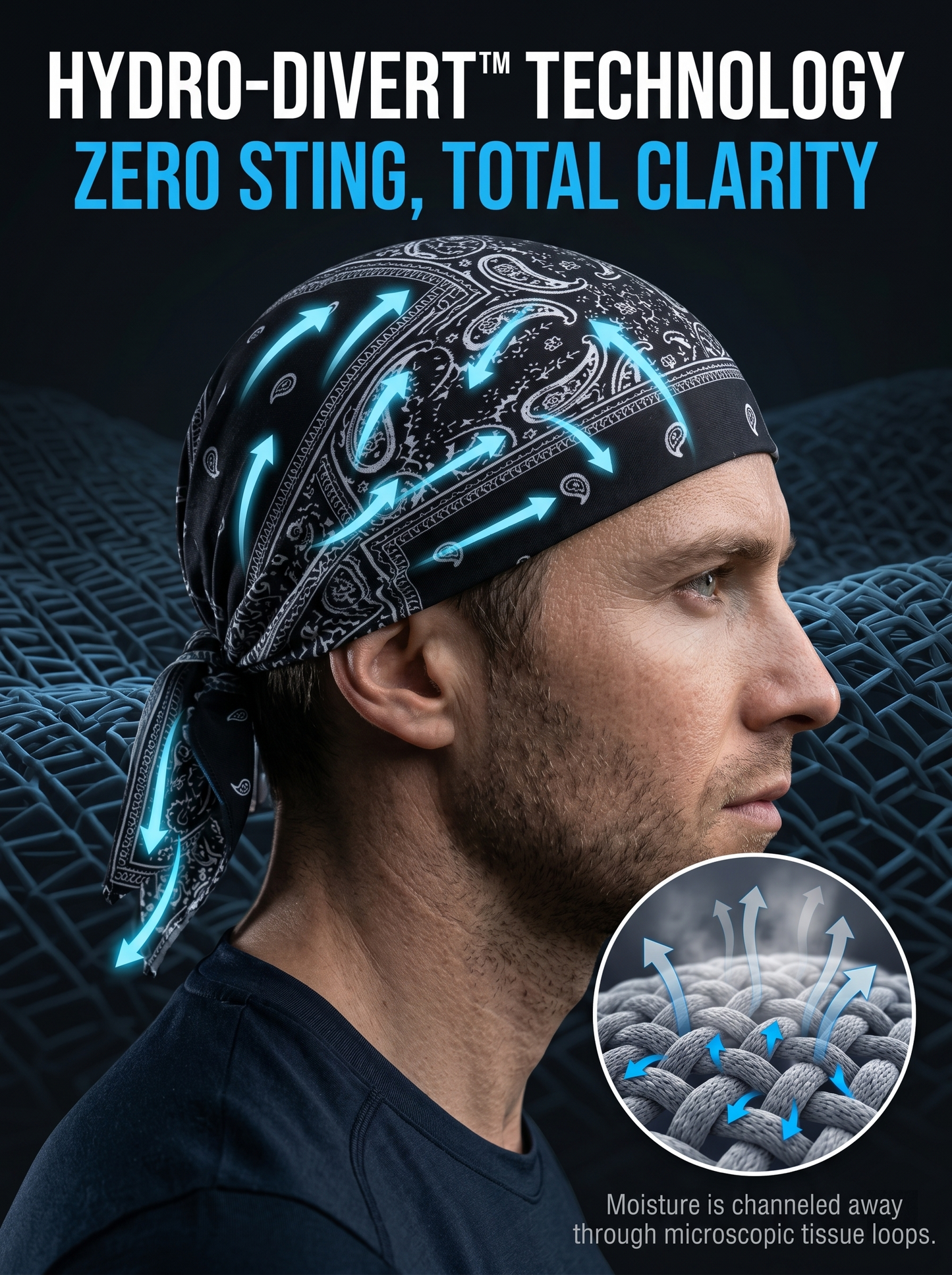🔥50% OFF Today🔥 Classic Paisley Head Wrap Soft Elastic Sweat Wicking Headwear