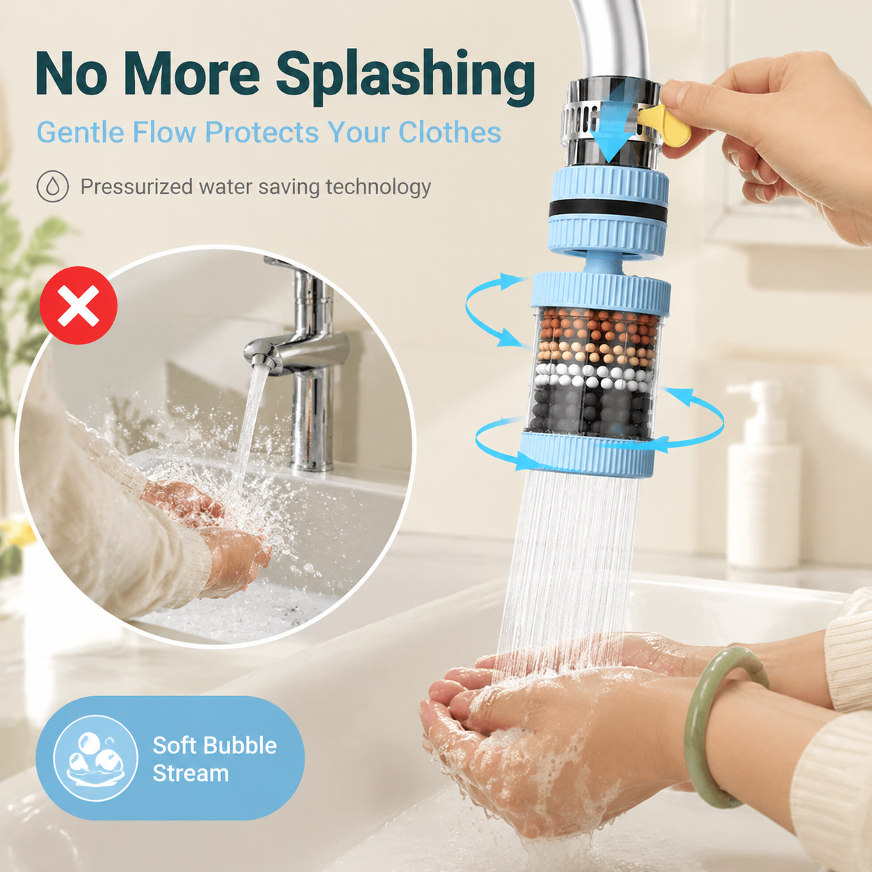 💧High-Efficiency Faucet Water Filter – Cleaner, Fresher Water Straight from Your Tap