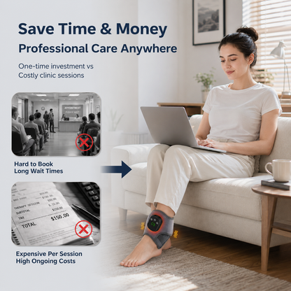 👣 3-in-1 Foot & Ankle Massager – Soothe Pain, Fatigue & Swelling at Home