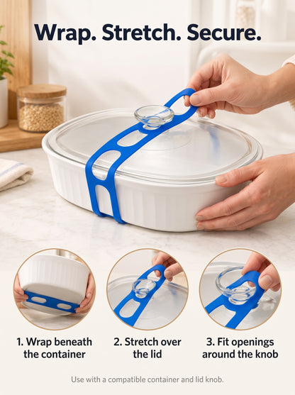 🔥Buy 2 Get 2 Free-Reusable Silicone Lid Straps | Secure Pots, Pans & Bento Boxes