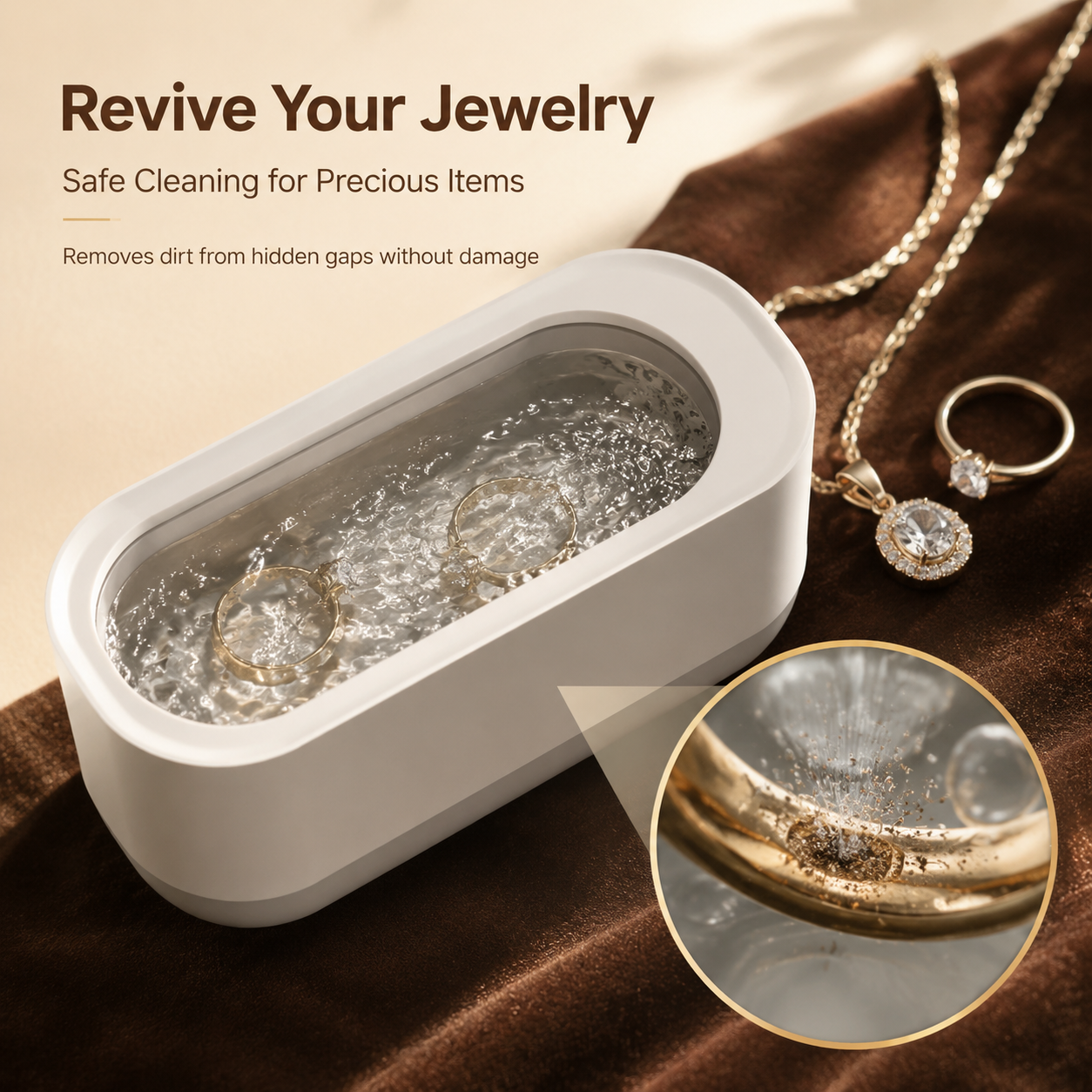 🌀 Professional Ultrasonic Cleaner for Jewelry, Glasses & More