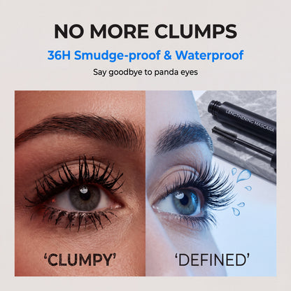 💕Buy 1 Get 1 Free🎁Lengthening Mascara - Clump-free, Smudge-proof, Waterproof, Long-lasting