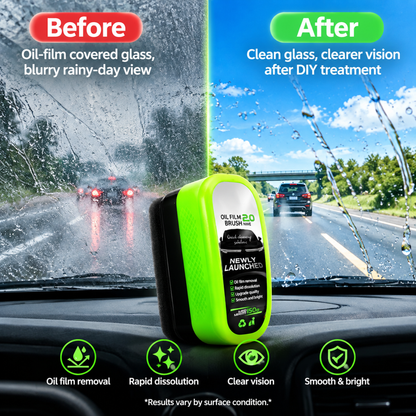 💥Buy 1 Get 1 Free 🚗Anti-freeze glass oil film brush
