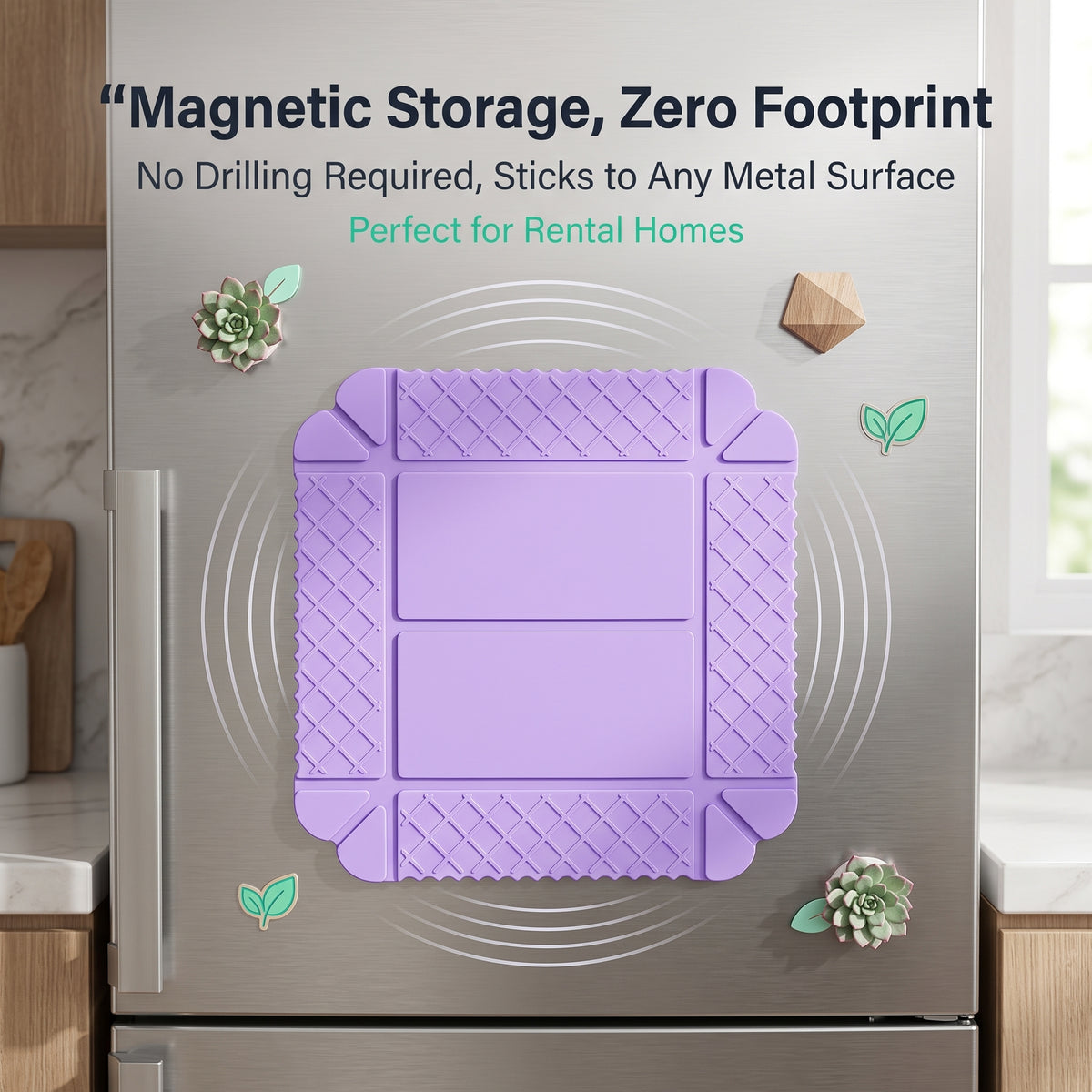 🍳🧲 Magnetic Silicone Heat-Resistant Mat – Transforms From A Flat Mat Into A Small Folding Tray.