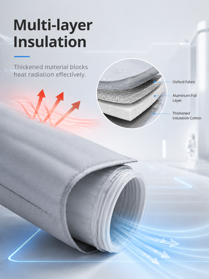 🔥Stop Heat Leaks｜Portable AC Exhaust Hose Insulation Cover