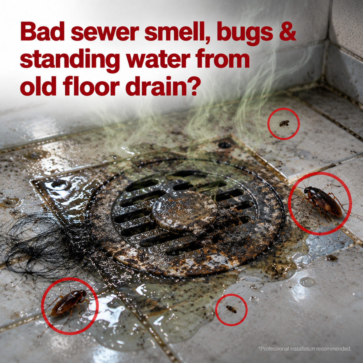 💥50% OFF 🛁Thickened Stainless Steel Anti-Odor & Anti-Pest Floor Drain