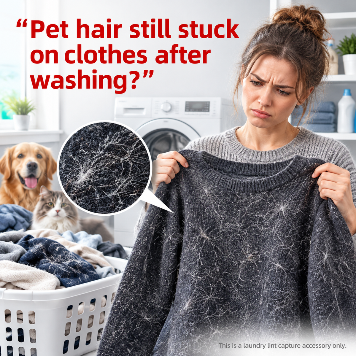 💥50% OFF  ✅Washing Machine Pet Hair Catcher Reusable Lint Remover