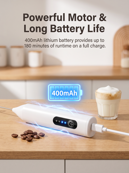 🛒 PRESS IT ONCE — AND ENJOY THICK, CREAMY CAFÉ-STYLE MILK FOAM IN SECONDS!
