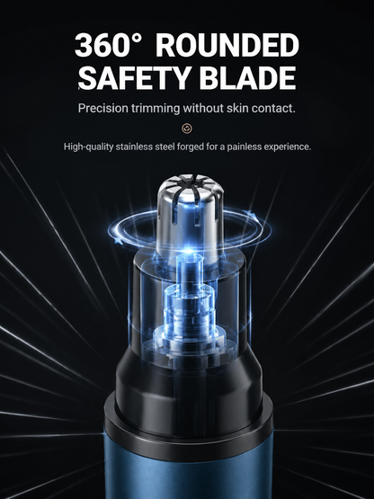 Rechargeable Nose Hair Trimmer with Diamond Sharp Blade, Waterproof Painless Electric Nose Ear Hair Clipper for Men