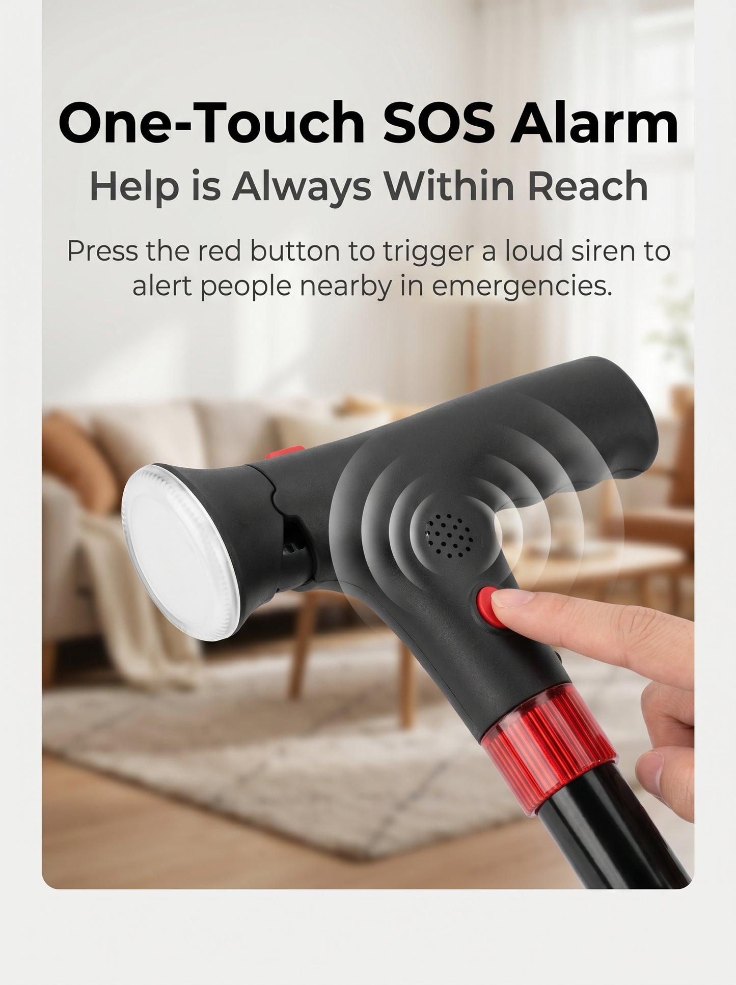 Your Perfect Companionfor Safer Walking.The Smart Cane keeps you supported and moving, no matteryour pace or journey.