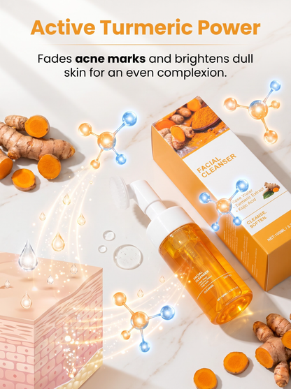 ✨Fade Acne Marks! Turmeric Soap Mousse Deep Cleansing Face Wash
