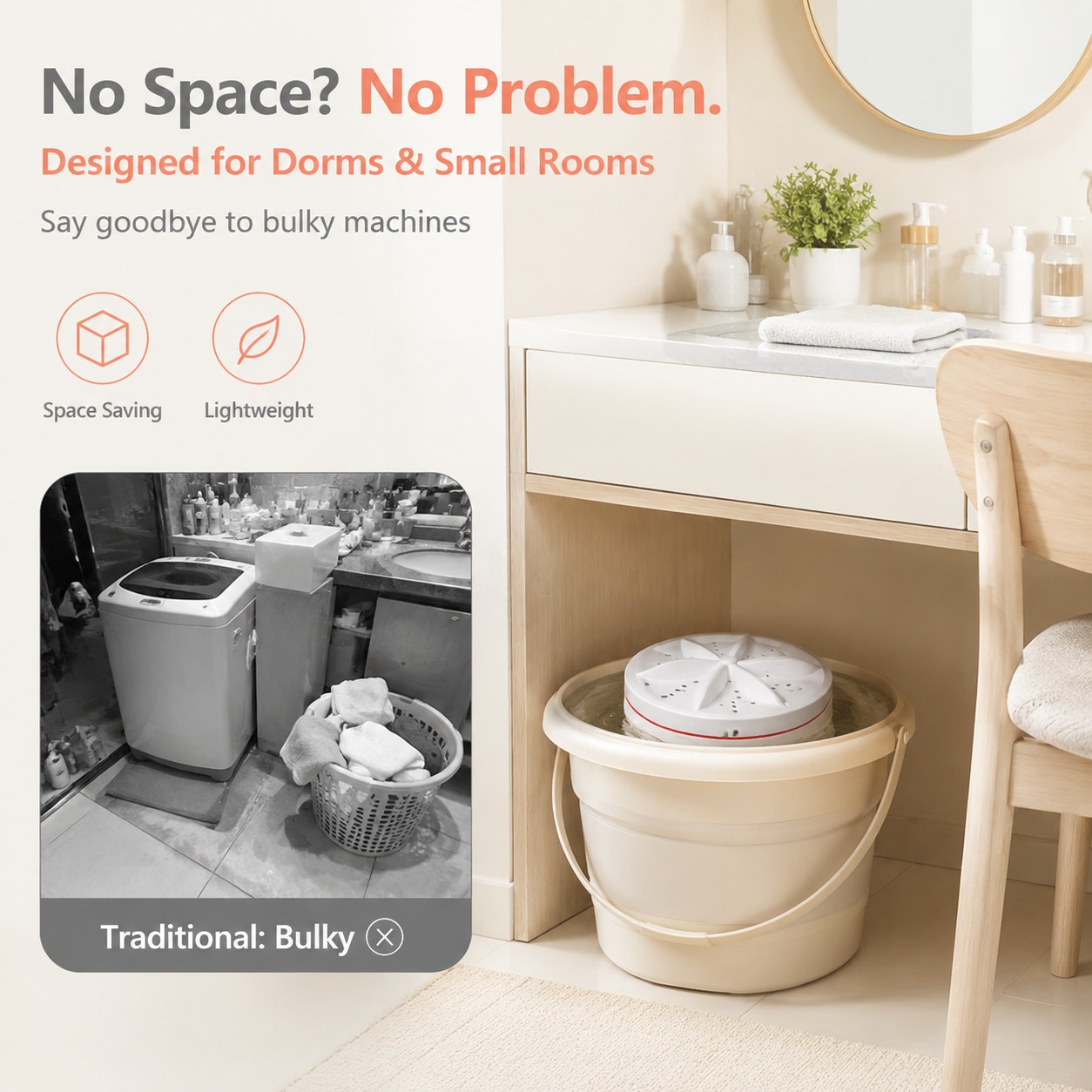 🧺 Imported Portable Ultrasonic Washing Machine with Powerful Turbine Cleaning