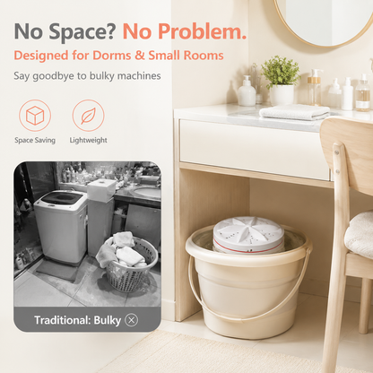 🧺 Imported Portable Ultrasonic Washing Machine with Powerful Turbine Cleaning