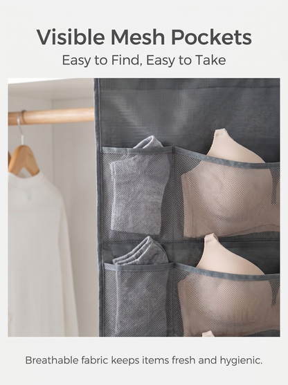 🔥Hot Sale🔥 Double-Sided Hanging Storage Bag | 36 Grids Dustproof Lingerie Organizer