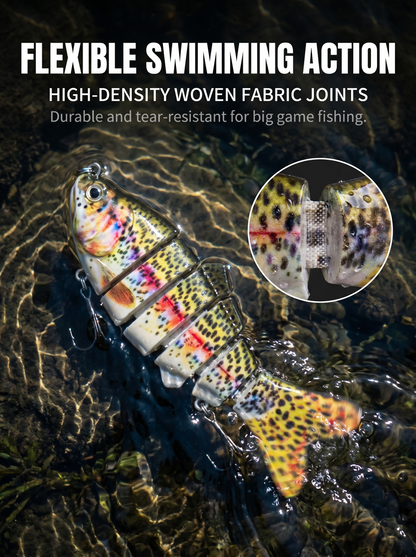 🔥5-piece set of 6-section multi-joint lures | Realistic swimming action to help you catch big fish