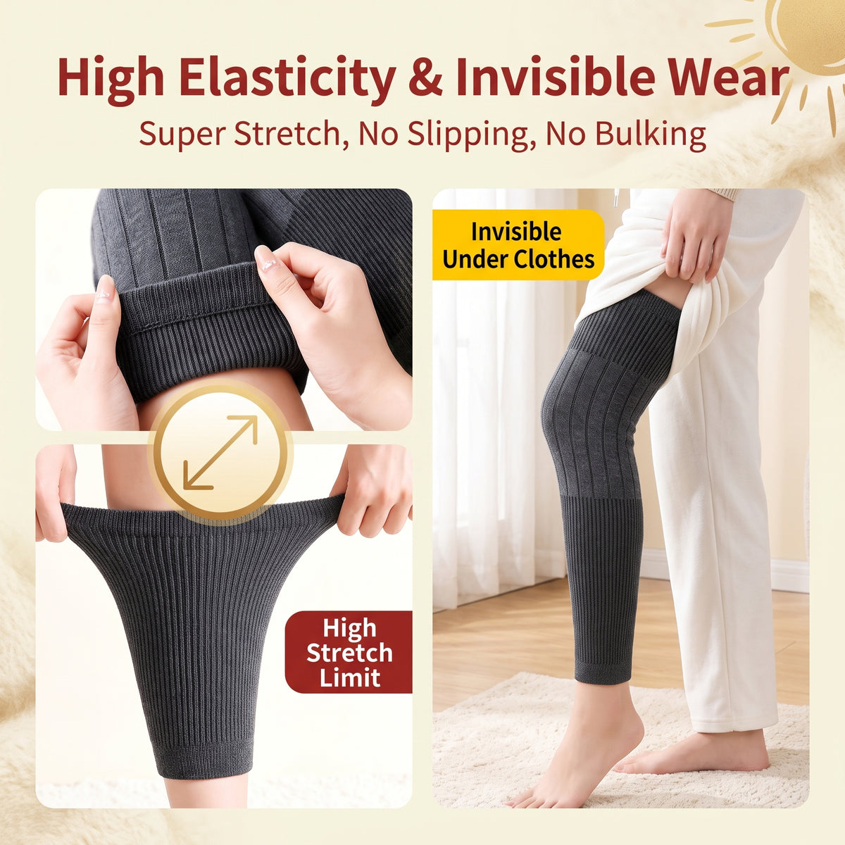 🔥50% Off🔥Thickened Extra-Long Thermal Knee & Leg Warmers