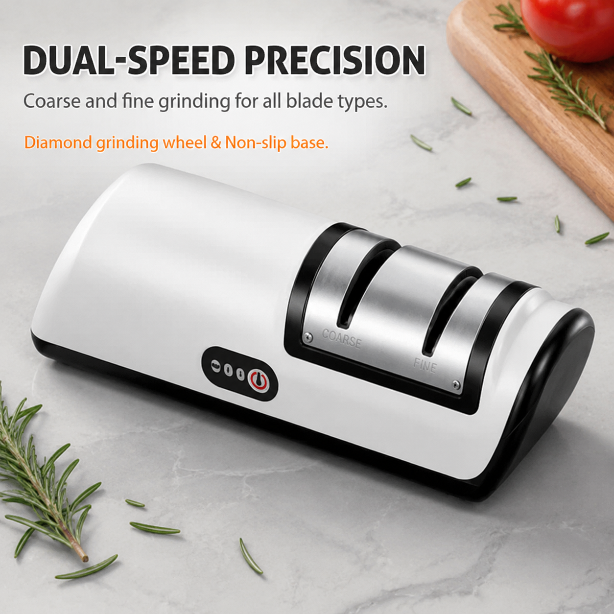 🍳Electric Knife Sharpener with 2-Speed Modes⚡Kitchen Knives Like New – Sharp In Seconds ✨