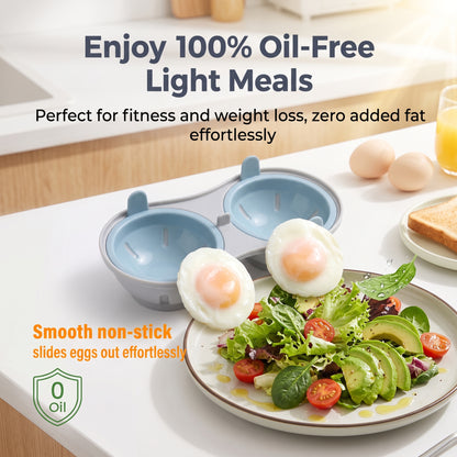 🍳Buy 1 Get 1 Free - Microwave Egg Cooker – Food-Grade Material, Heat-Resistant; Easily Cook Perfect Poached Eggs.