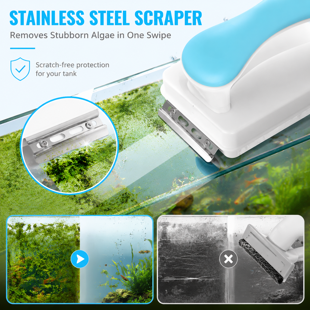 🐠 Keep Your Aquarium Crystal Clear with This Strong Magnetic Glass Cleaner